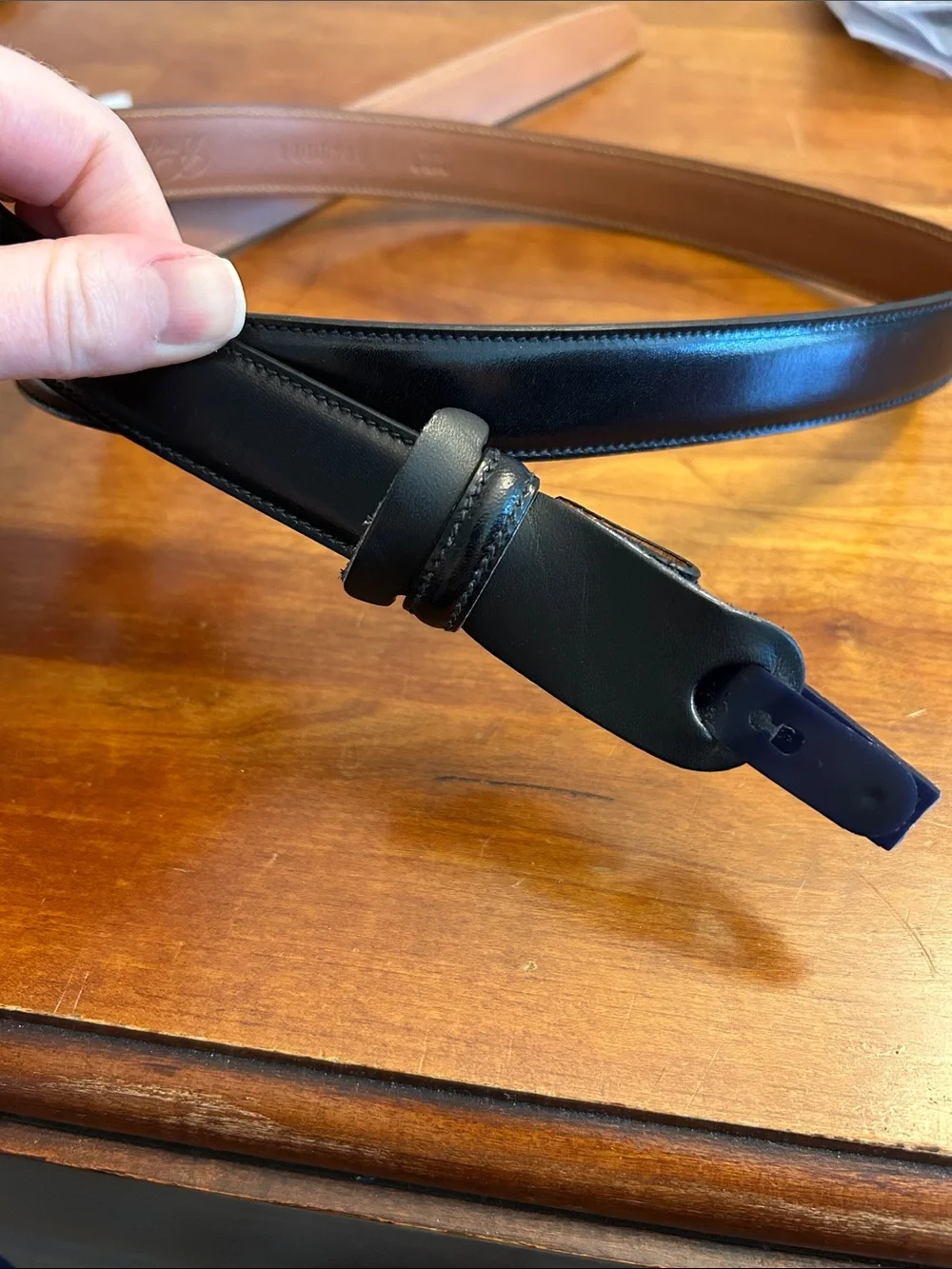Brooks Brothers Black Belt - Unpunched No Buckle Made in‎ USA 38/95
